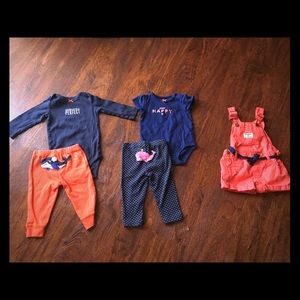 6-9 Month Baby Girls Outfit Bundle